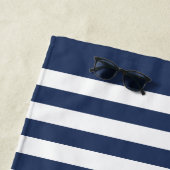 Benutzerdefinierter Marinekapitän mit Personalisie Strandtuch (Beispiel)