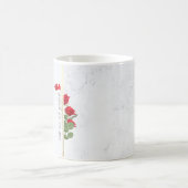 Benutzerdefinierter Marmormug mit roter Rose & Nam Kaffeetasse (Mittel)