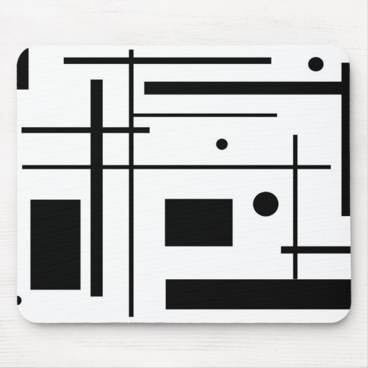 Benutzerdefinierter Mauszeiger mit schwarzen geome Mousepad (Vorne)