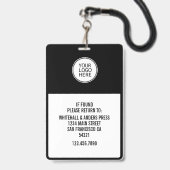 Benutzerdefinierter Medienpass Foto-ID-Logo-QR-Cod Ausweis (Rückseite mit Lanyard)