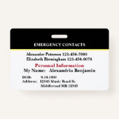 Benutzerdefinierter medizinischer Warnhinweis - No Ausweis (Rückseite)