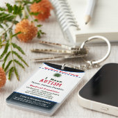 Benutzerdefinierter medizinischer Warnnotausweis Schlüsselanhänger (Vorderseite rechts)