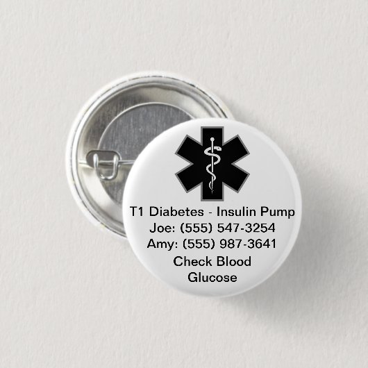 Benutzerdefinierter medizinischer Warnschalter Sch Button (Vorne & Hinten)