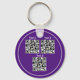 Benutzerdefinierter mehrfacher Qr-Code schwarzer m Schlüsselanhänger