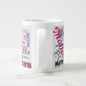 Benutzerdefinierter Mehrfachname Word Grafitti Jumbo-Tasse (Rückseite)