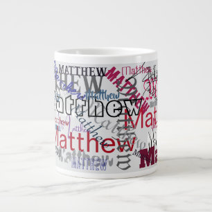 Benutzerdefinierter Mehrfachname Word Grafitti Jumbo-Tasse