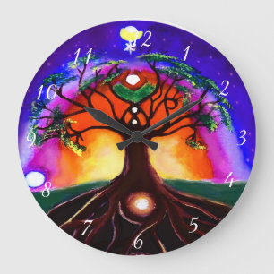 Benutzerdefinierter mehrfarbiger, einzigartiger be große wanduhr