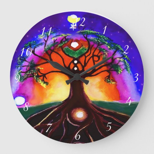 Benutzerdefinierter mehrfarbiger, einzigartiger be große wanduhr (Vorderseite)