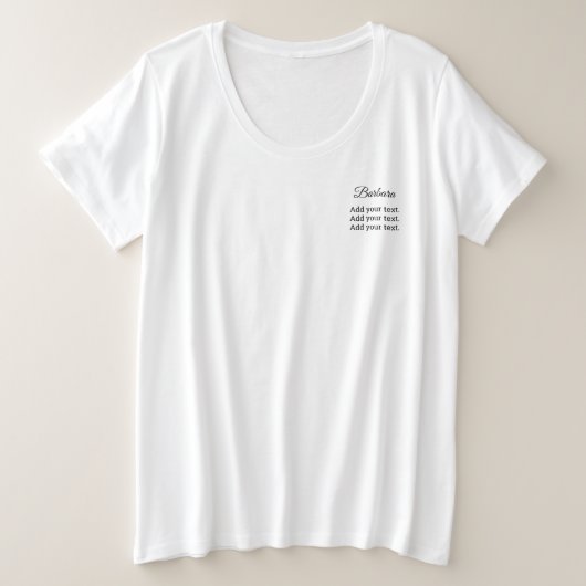 Benutzerdefinierter Minimalistisch-Plus-Größe - Co Große Größe T-Shirt (Design vorne)