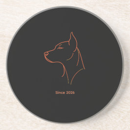 Benutzerdefinierter minimalistischer Dobermann Getränkeuntersetzer