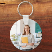 Benutzerdefinierter Minimalistischer Farbpfirsichf Schlüsselanhänger (Rückseite)