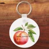 Benutzerdefinierter Minimalistischer Farbpfirsichf Schlüsselanhänger (Vorderseite)