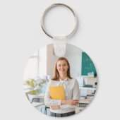 Benutzerdefinierter Minimalistischer Farbpfirsichf Schlüsselanhänger (Rückseite)