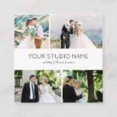 Benutzerdefinierter Minimalistischer Fotograf mit Quadratische Visitenkarte (Vorderseite)