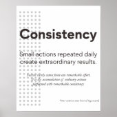 Benutzerdefinierter Minimalistischer Konsistenz-Mo Poster (Vorne)