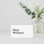 Benutzerdefinierter Minimalistischer moderner Schl Visitenkarte (Stehend Vorderseite)