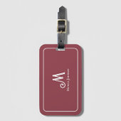 Benutzerdefinierter Minimalistischer Monogrammname Gepäckanhänger (Vorderseite Vertikal)