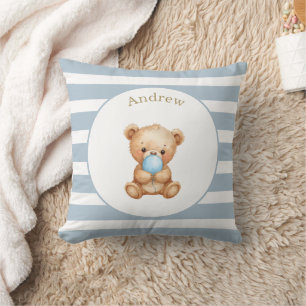 Benutzerdefinierter minimalistischer Streifen-Tedd Kissen