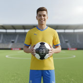 Benutzerdefinierter minimalistischer ukrainischer fußball