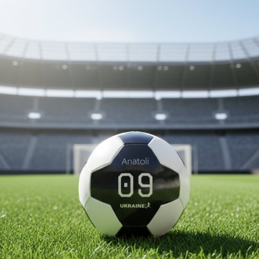 Benutzerdefinierter minimalistischer ukrainischer fußball