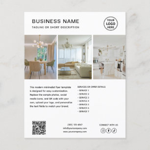 Benutzerdefinierter minimalistischer weißer Market Flyer
