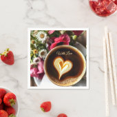 Benutzerdefinierter "Mit Liebe" Kaffeebecher & Kla Serviette (Beispiel)