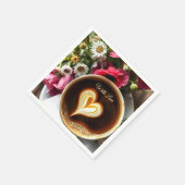 Benutzerdefinierter "Mit Liebe" Kaffeebecher & Kla Serviette (Ecke)