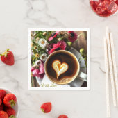 Benutzerdefinierter "Mit Liebe" Kaffeebecher & Kla Serviette (Beispiel)