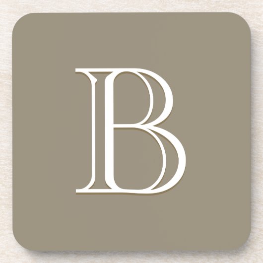 Benutzerdefinierter Mit Monogramm Buchstabe Initia Getränkeuntersetzer (Vorderseite)