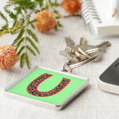 Benutzerdefinierter Mit Monogramm U-Schlüsselanhän Schlüsselanhänger (Seite)