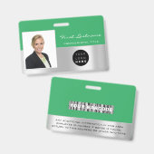 Benutzerdefinierter Mitarbeiter-Barcode-Logo-Name- Ausweis (Vorder- & Rückseite)
