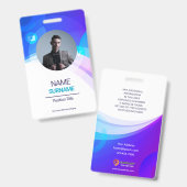 Benutzerdefinierter Mitarbeiter - Foto, Adresse, E Ausweis (Vorder- & Rückseite)