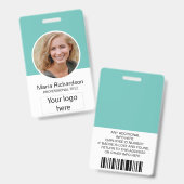 Benutzerdefinierter Mitarbeiter, Foto, Bar, Logo,  Ausweis (Vorder- & Rückseite)