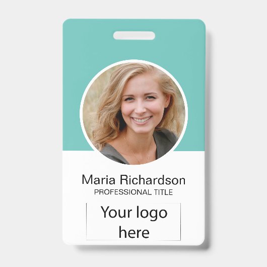 Benutzerdefinierter Mitarbeiter, Foto, Bar, Logo,  Ausweis (Vorderseite)