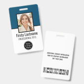 Benutzerdefinierter Mitarbeiter - Foto, Bar, Logo, Ausweis (Vorder- & Rückseite)
