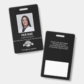 Benutzerdefinierter Mitarbeiter - Foto, Bar, Logo, Ausweis (Vorder- & Rückseite)