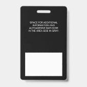 Benutzerdefinierter Mitarbeiter - Foto, Bar, Logo, Ausweis (Rückseite)