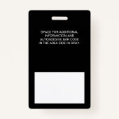 Benutzerdefinierter Mitarbeiter - Foto, Bar, Logo, Ausweis (Rückseite)