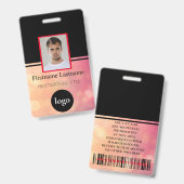 Benutzerdefinierter Mitarbeiter - Foto, Bar, Logo, Ausweis (Vorder- & Rückseite)