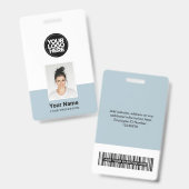 Benutzerdefinierter Mitarbeiter - Foto, BarCode, g Ausweis (Vorder- & Rückseite)