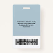Benutzerdefinierter Mitarbeiter - Foto, BarCode, g Ausweis (Rückseite)