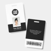 Benutzerdefinierter Mitarbeiter - Foto, BarCode, g Ausweis (Vorder- & Rückseite)