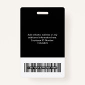 Benutzerdefinierter Mitarbeiter - Foto, BarCode, g Ausweis (Rückseite)