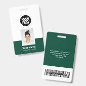 Benutzerdefinierter Mitarbeiter - Foto, BarCode, g Ausweis (Vorder- & Rückseite)