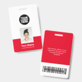 Benutzerdefinierter Mitarbeiter - Foto, BarCode, g Ausweis (Vorder- & Rückseite)