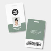 Benutzerdefinierter Mitarbeiter - Foto, BarCode, g Ausweis (Vorder- & Rückseite)