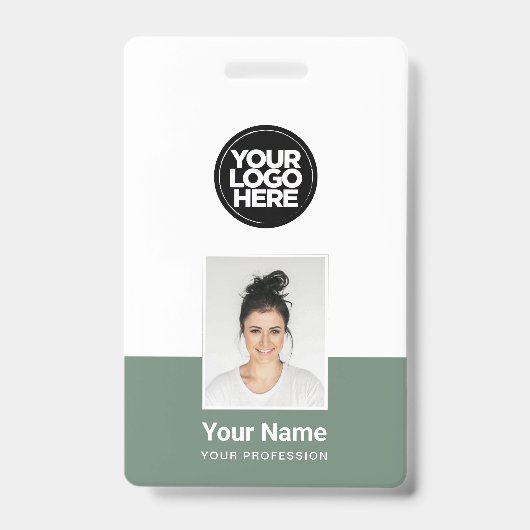 Benutzerdefinierter Mitarbeiter - Foto, BarCode, g Ausweis (Vorderseite)