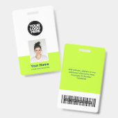Benutzerdefinierter Mitarbeiter - Foto, BarCode, g Ausweis (Vorder- & Rückseite)