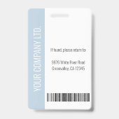 Benutzerdefinierter Mitarbeiter-Foto-Barcode-Logo- Ausweis (Rückseite)