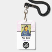 Benutzerdefinierter Mitarbeiter - Foto, Logo, Bar Ausweis (Vorderseite mit Lanyard)